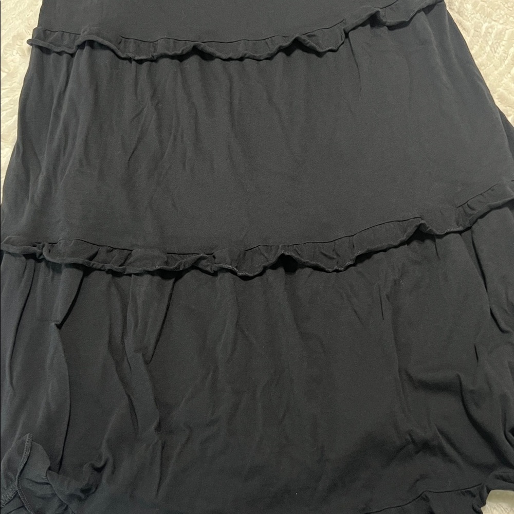J.Crew Black Ruffle Tiered Midi Dress – Size M – EUC - Picture 5 of 9